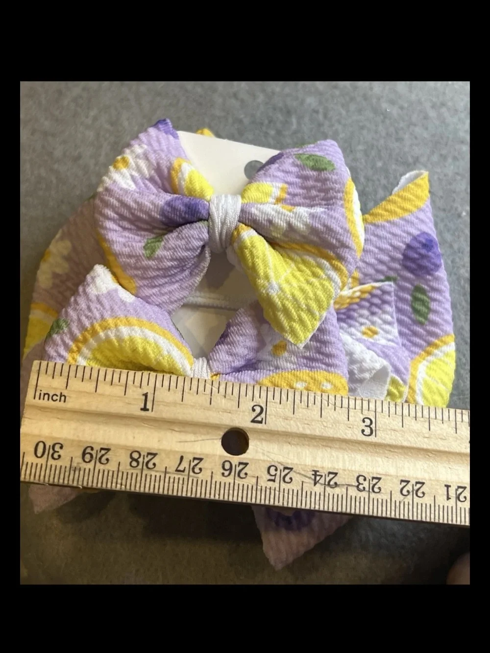 Big Bow & Toddler Bow Set Hair Accessories Lavender Lemons Soft Non-Rip Crafted